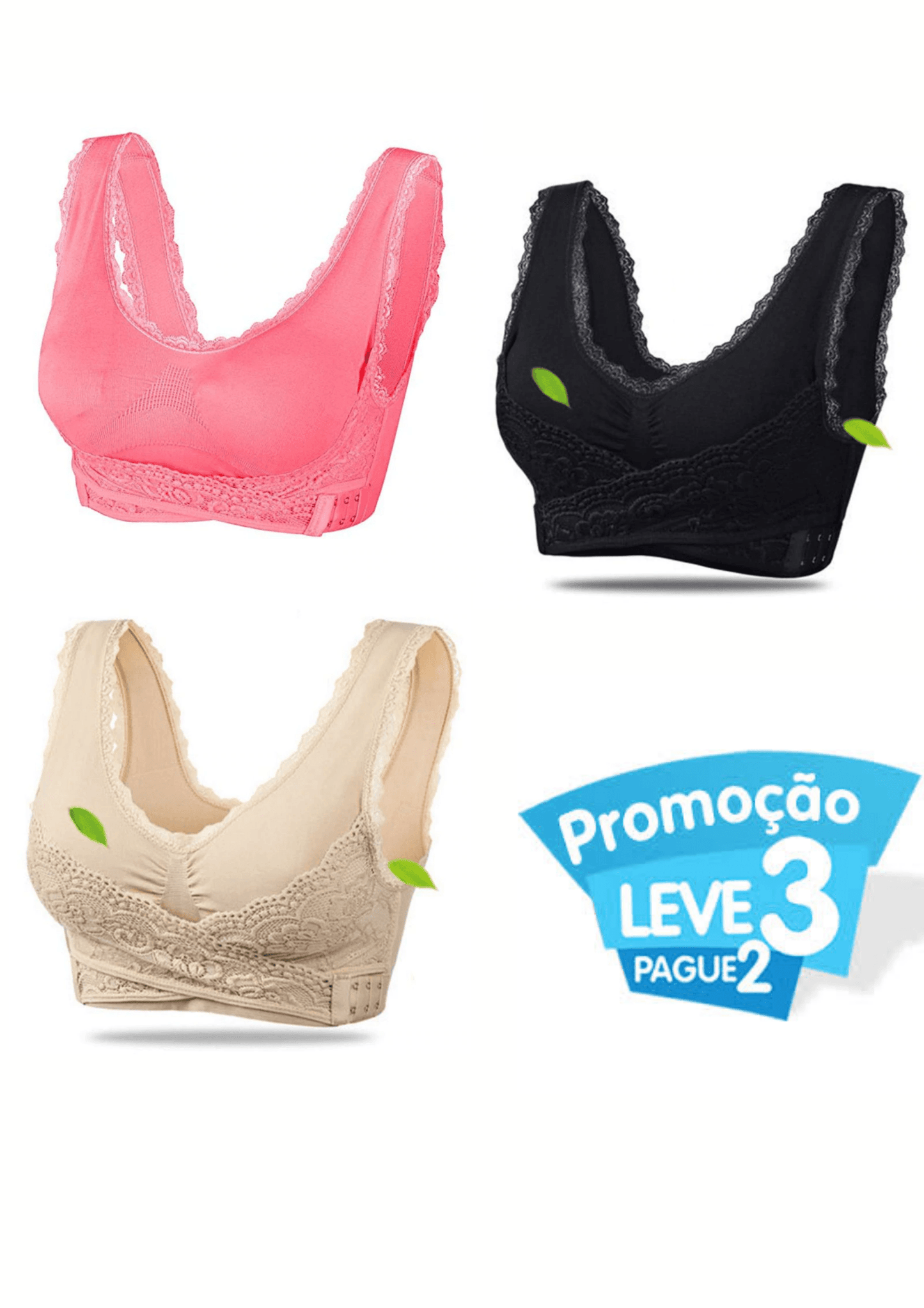 Com seu design sem fios ou costuras, Sutiã Push-Up® Bela Arte, envolve perfeitamente seus seios, apoiando-os e adaptando-se às curvas de seu corpo. 😍IMPERDÍVEL essa Promoção: 3 Pcs Por apenas R$ 197,90 - Look produto certo