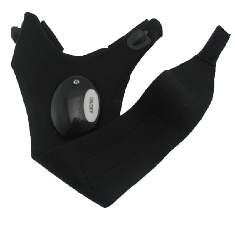 Luva magic pró com led. Luvas de profissional em suas mãos.