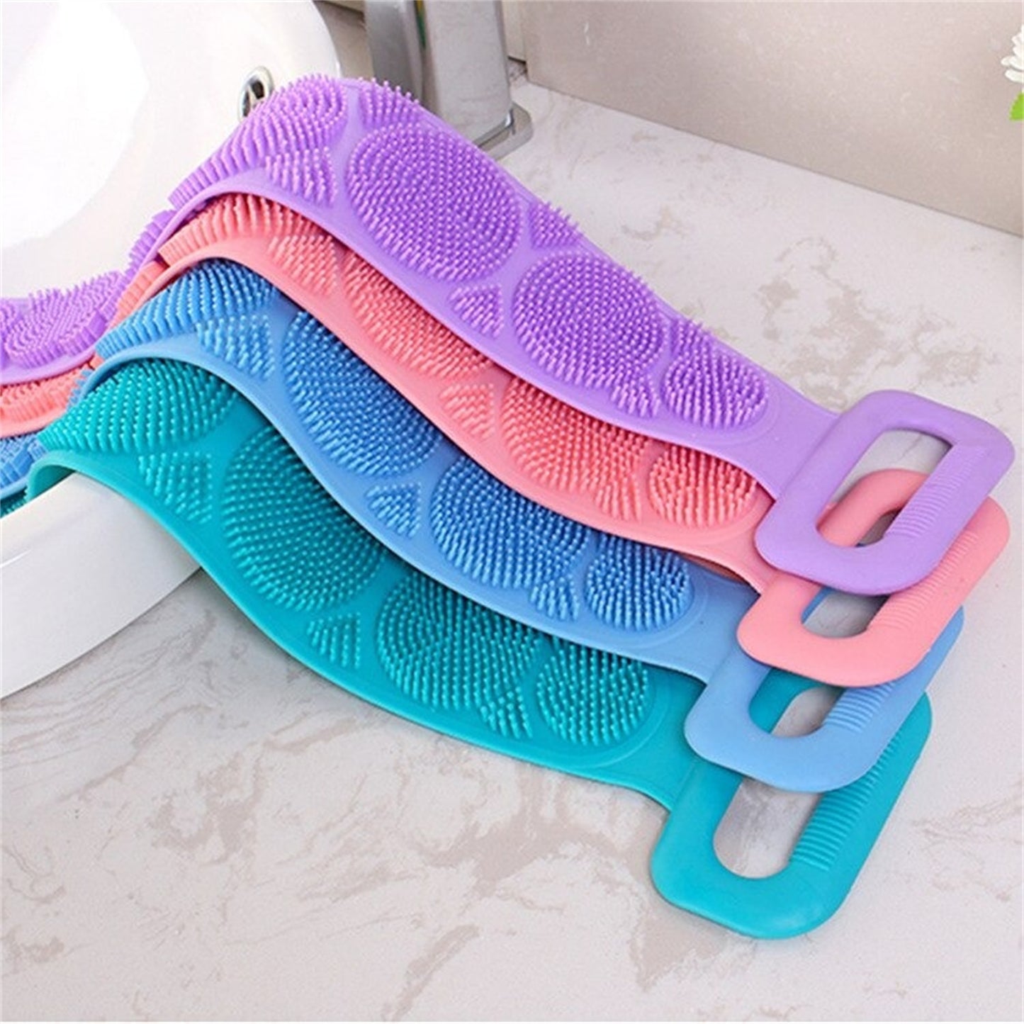 Esponja Cinta De Silicone Para Esfoliação Banho Massageador