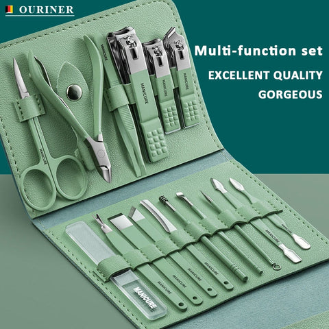 Kit profissional de Pedicure e Manicure em aço inoxidável