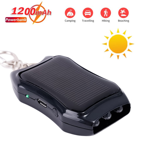 Carregador Power turbo portátil movida a energia solar 2 em 1 1200mAh