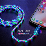 Cabo Magnético Light LED Micro USB, Tipo-c e IOS para iPhone - Look produto certo