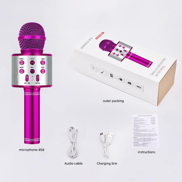 Com Microfone karaokê Bluetooth SPEAKER a diversão está Garantida - Look produto certo