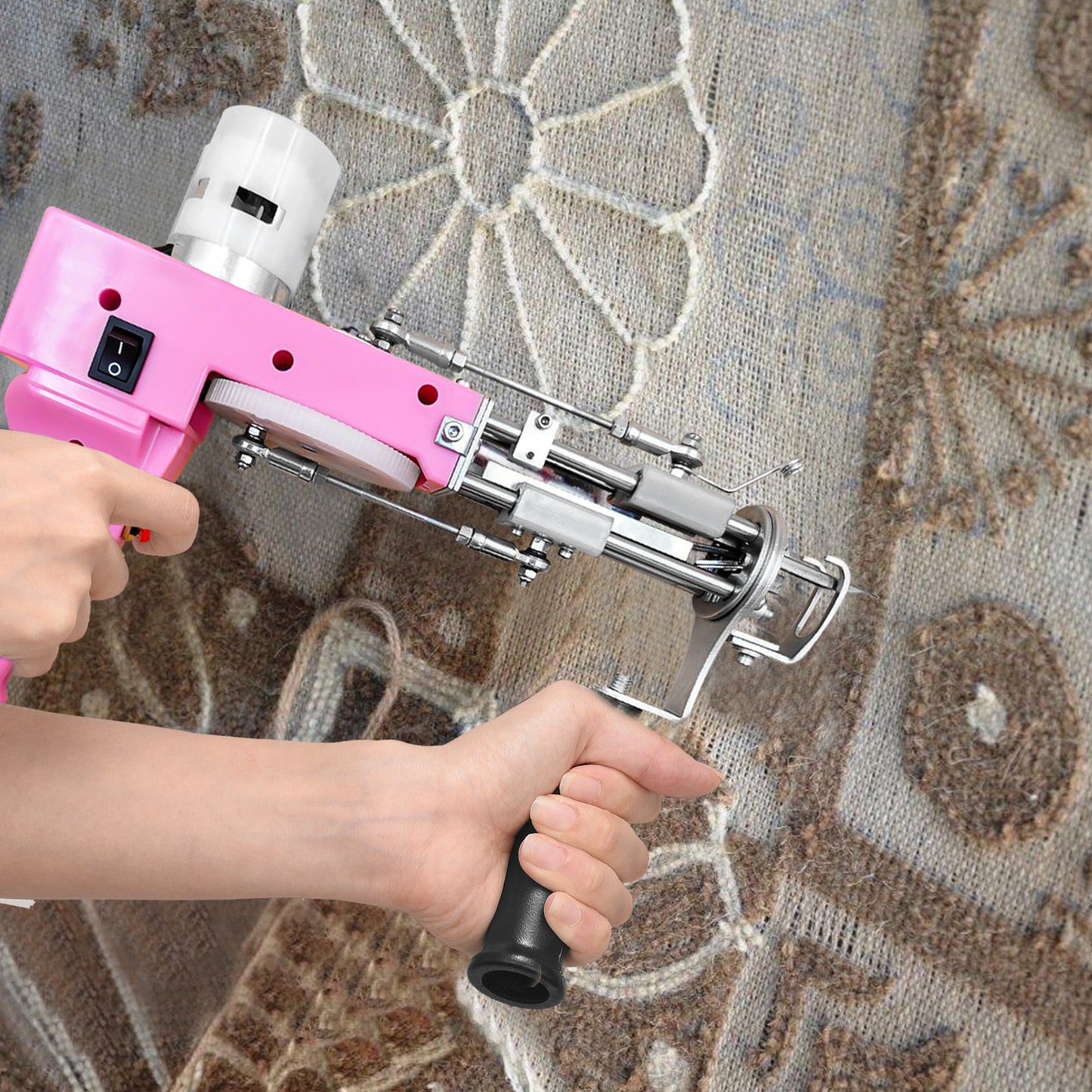 Pistola de tufo Bela Arte. Máquina para artesanato em tapetes.